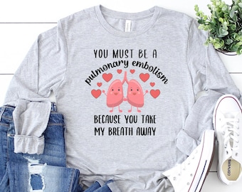 Funny RT Long Sleeve Shirt, Respiratory Therapist Valentine's Day Shirt, Cute RRT Tee, ICU Nurse Shirt, Er Nurse Shirt, Emergency Nurse, Lpn