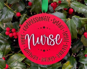 Nurse Christmas Ornament, Nurse Ornament, RN Ornament, Christmas Ornament, 2020 Christmas Ornament, Nurse Gift, Nurse Christmas Gift, LPN