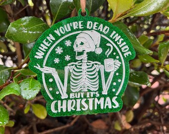 Funny Christmas Ornament, Dead Inside Christmas Ornament, Funny Christmas Nurse Ornament, 2022 Christmas Ornament, Nurse Gift Ideas, RN, LPN