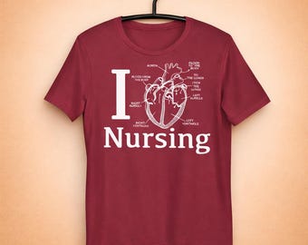 Anatomical Heart Nurse Shirt, Nursing Student Gift, RN Medical Graphic Tee Healthcare