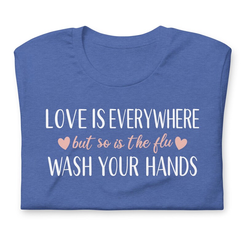 Funny nurse shirt flu season wash your hands design on blue nursing student tee
