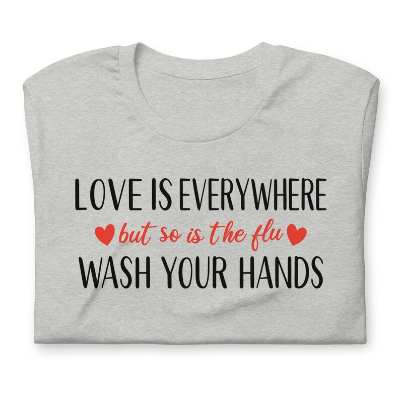 Funny RN shirt wash your hands flu design on light gray nurse t shirt
