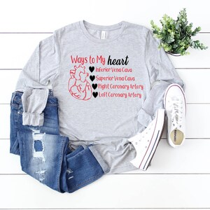 Nurse Shirts, Anatomical Heart, Anatomy Shirt, Nurse Gift Ideas, Nurse Practitioner, Registered Nurse, RN, LPN, Nursing Student, Nurse Ath Heath/Blck & Red