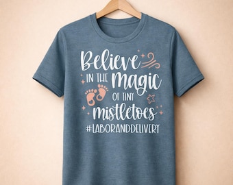 Labor and Delivery Nurse Christmas Shirt, Tiny Mistletoes Holiday L&D Tee, Labor RN Gift