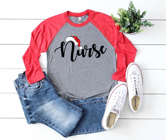 Christmas Nurse Rn Shirt Nurse Holiday Shirts Santa Hat T-Shirt Christmas Nurse Rn Shirt Nurse Holiday Shirts Santa Hat T-Shirt