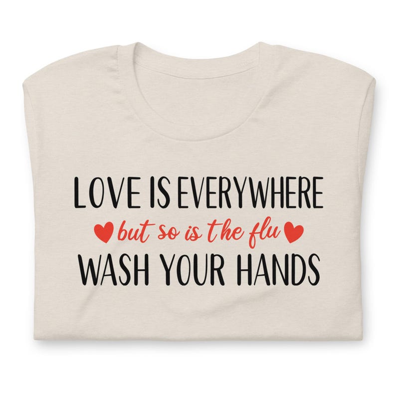 Funny nurse shirt wash your hands design on beige neutral nurse gift tee