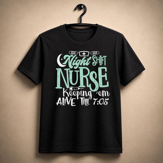 Funny Night Shift Nurse Shirt RN Gift, Overnight Nurse Tee, Nursing Student Nightshift