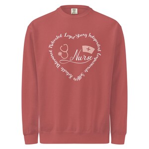 Red nurse life sweatshirt crewneck, nurse appreciation gift and RN graduation pullover