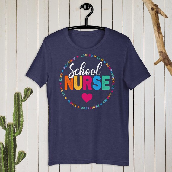 TheGraytestAdventure School Nurse Shirt Inspirational School Nurse Tee Childrens Nurse Shirt Colorful School Rn Top School Nurse Gift Back to School Nurse