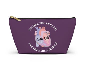 Funny Cath Lab Pen Bag, Cardiac RN Pen Pouch, Cardiology Pencil Case Clinical Gift