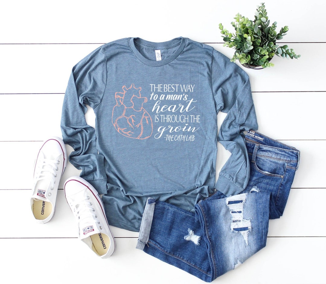 Nurse Shirts, Anatomical Heart Shirt, Cath Lab Shirt, Anatomy Shirt