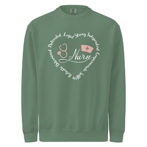 Green nurse life sweatshirt crewneck, nurse appreciation gift and everyday nurse apparel