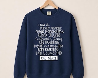 OB Nurse Sweatshirt, Obstetrics RN Crewneck, Labor Delivery Gift, Comfort Colors