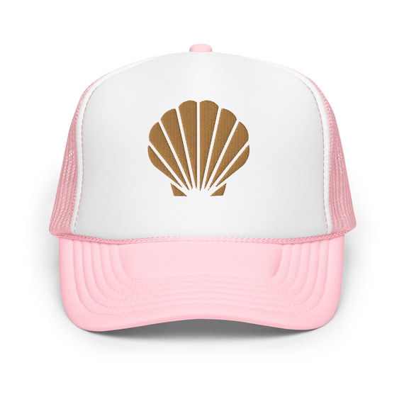 Trendy Trucker Hat, Trucker Hat for Women, Embroidered Hat, Custom Hat, Summer Hat, Coastal Cowgirl, Beach Trucker Hat, Shell Trucker Hat