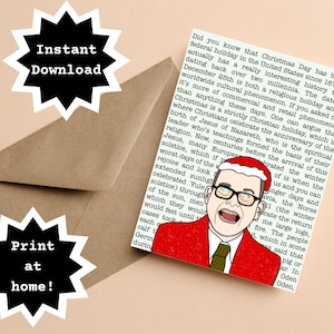 DOWNLOAD INSTANTÂNEO! Imprima em casa! Colin Robinson O que fazemos nas sombras Energy Vampire Cartão de Natal engraçado