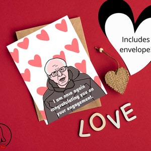 Bernie Sanders Lustig Noch einmal Meme Verlobung Hochzeit Grußkarte