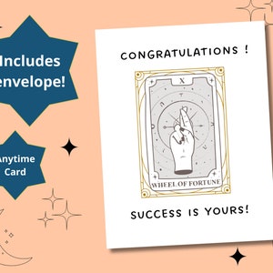 Witchy Tarot Success Congratulations Greeting Card