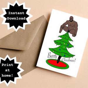 DOWNLOAD DIGITALE! Stampa a casa! Barry Internet Prank Divertente biglietto d'auguri inappropriato per le vacanze di Natale