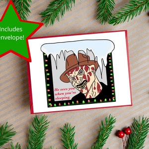 Tarjeta Festiva Freddy Kreuger Funny Horror Holiday