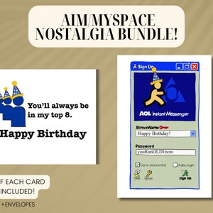 AIM/Myspace Nostalgia Top 8 des cartes d'anniversaire amusantes