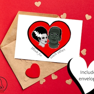 Sposa di/Mostro di Frankenstein Amore Anniversario Fidanzamento Nozze Carta