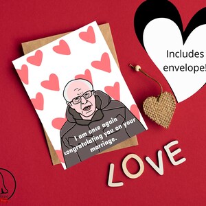 Bernie Sanders Engraçado Uma Vez Casamento Aniversário Amor Cartão De Saudação