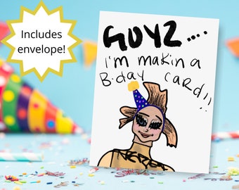 Unhinged Doll from TikTok “Guys...” Funny Birthday Card