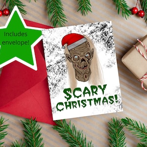 Tales From The Crypt Keeper Zombie Horror Holiday Scary Christmas Card