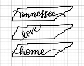 Tennessee State Decal Car Sticker Tennessee Sticker - Etsy