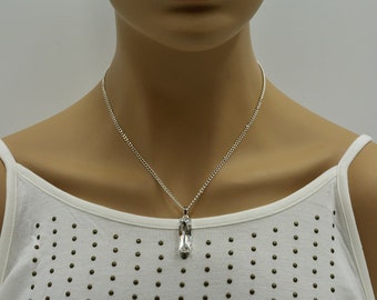 Swarovski - rectangle pendant Crystal Swarovski Crystal and silver necklace