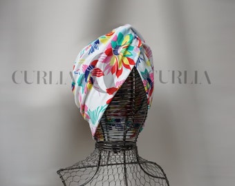 Chapeau turban pour femme/turban/chapeau/headwear/chimio/alopécie/leucémie/fleurs colorées