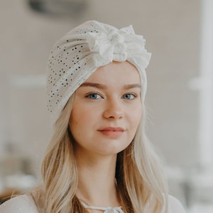 4 lussen tulband voor dames/enkele laag/chemo/alopecia/leukemie/ONE SIZE