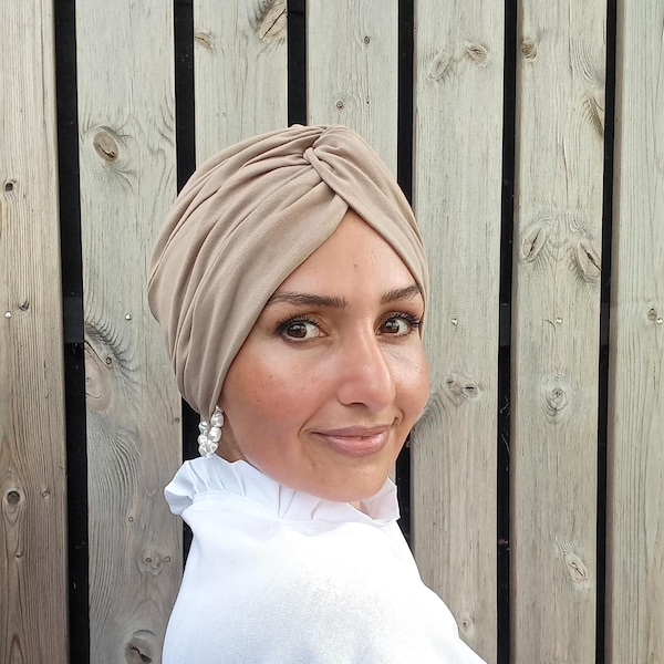 Damen Turban Kopfbedeckung - Bequeme Chemo-Mütze Aus Weichem Polyester
