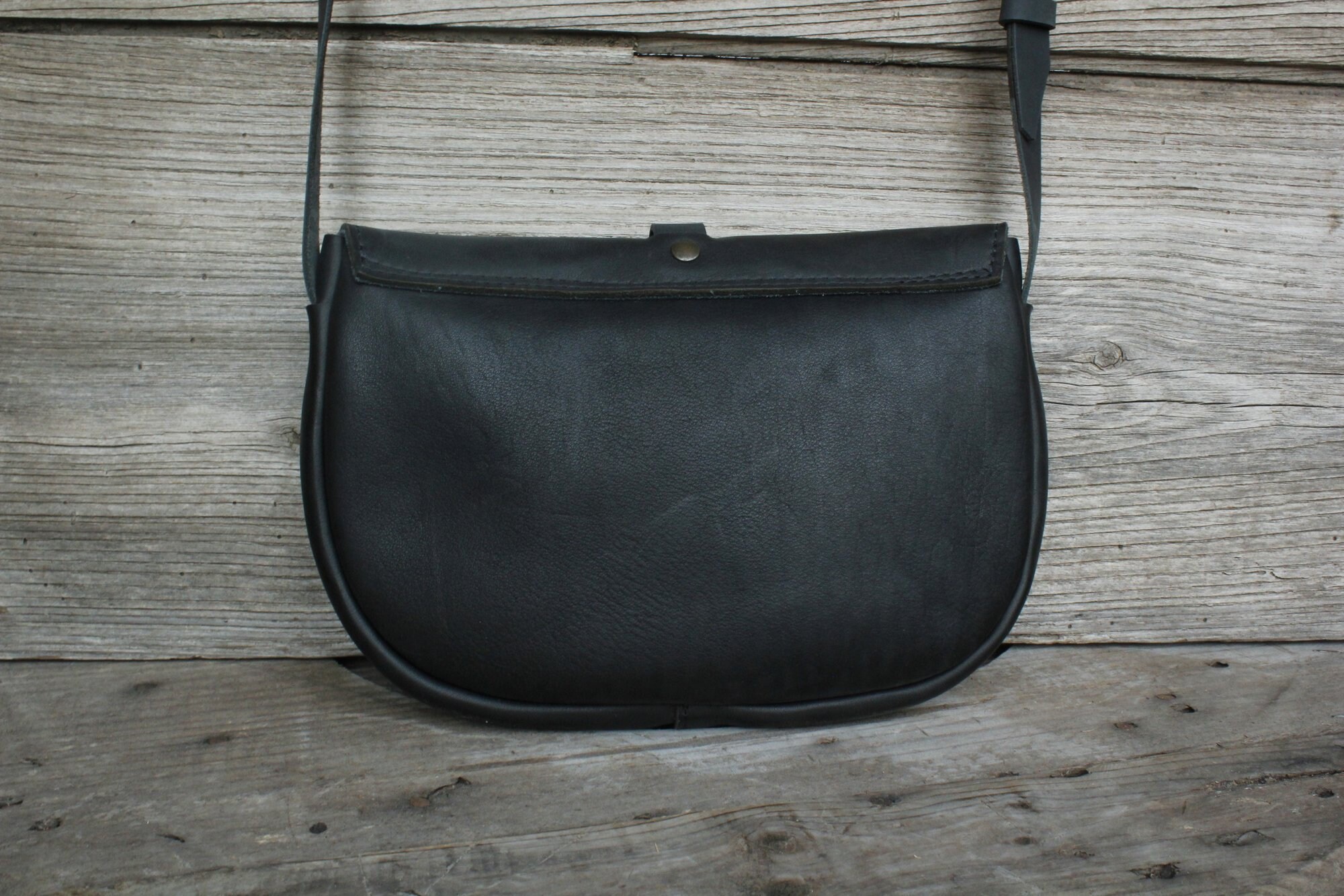 Large Postman Messenger Bag in Handcrafted Black Leather - Etsy