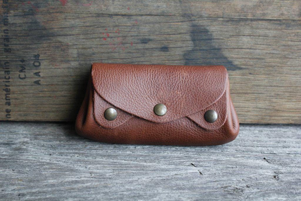 Accordion Wallet, Card Holder, Multi-pocket in Brown Leather