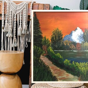 Original painting Mountain wall art Landscape painting Original artwork Landscape wall art Nature wall art Home decor Wall art decor