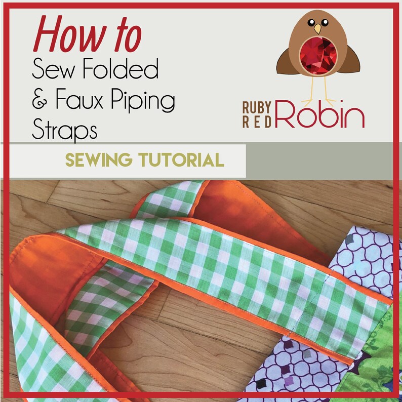 How to sew folded and faux piping straps sewing tutorial Etsy Polska