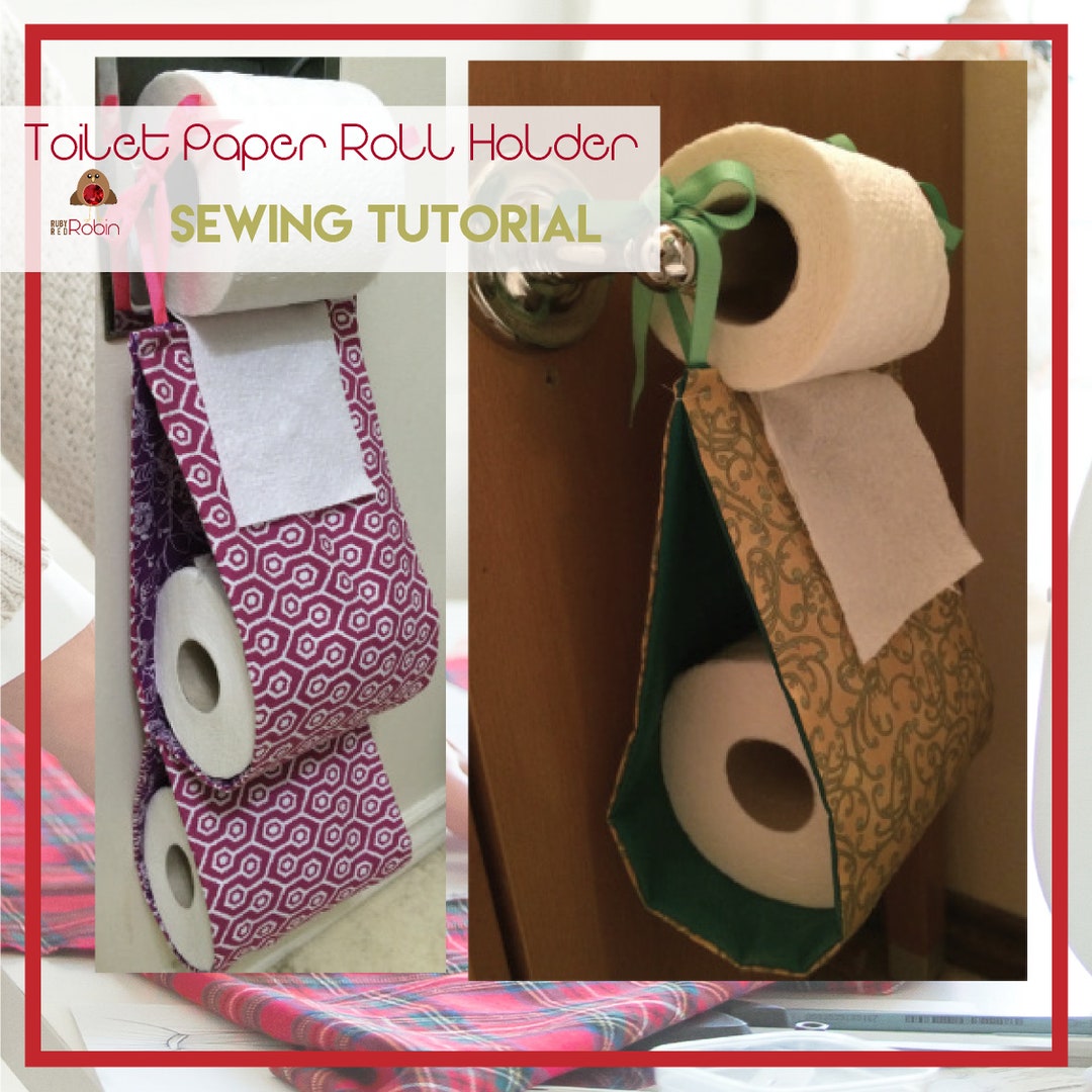 Toilet Paper Roll Holder Sewing Tutorial, Easy Sewing, Beginner Sewing, Learn to Sew Etsy