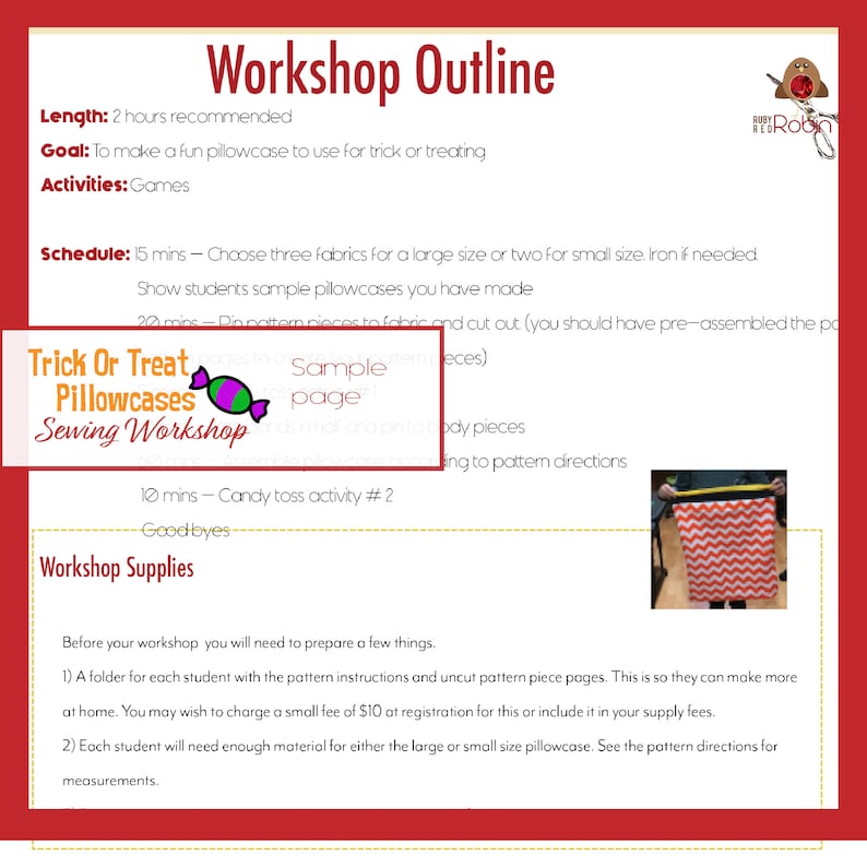 Sewing Lesson Sewing Lesson Plan Guide Etsy Canada