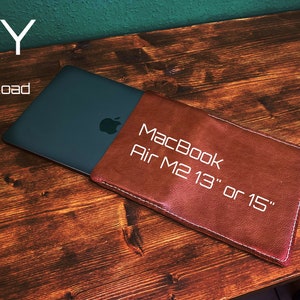 MacBook Air M2 M3 13&quot; leather pattern sleeve case