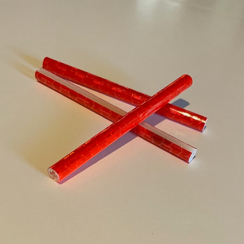 12ct Bike Spoke Reflectors Safety Straw Strips for Cycling Bikes