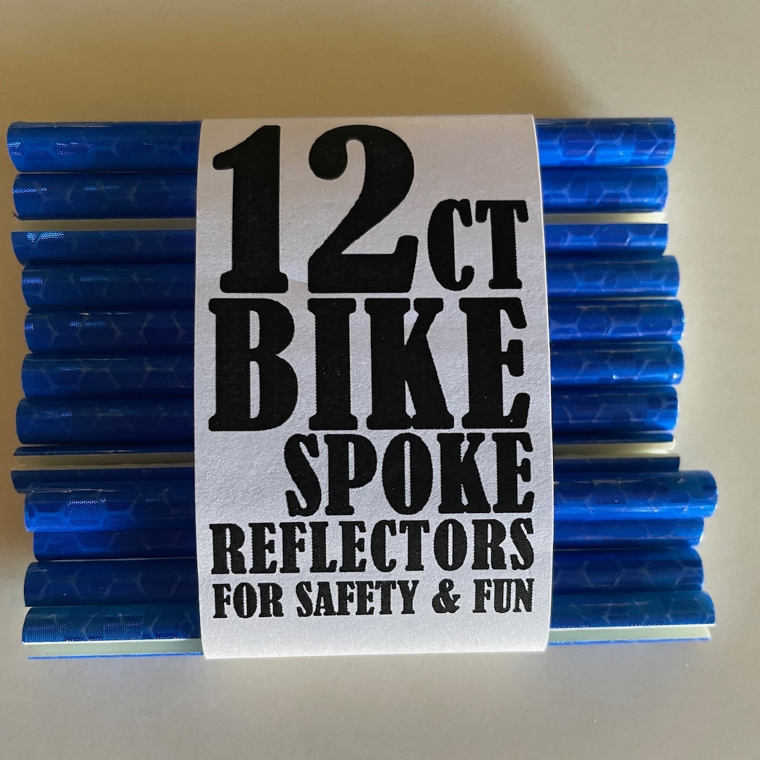 12ct Bike Spoke Reflectors Safety Straw Strips for Cycling Bikes