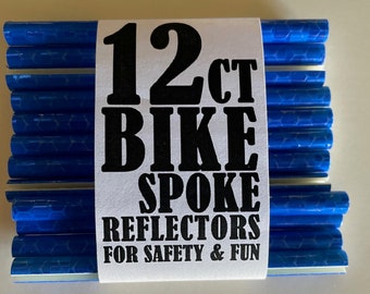 12ct Bike Spoke Reflectors Safety Straw Strips for Cycling Bikes Bicycle Spoke Wheel NO Batteries Needed