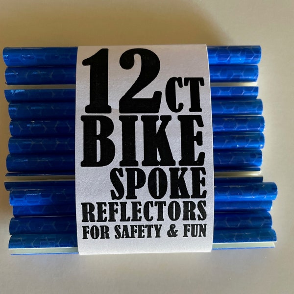 12ct Bike Spoke Reflectors Safety Straw Strips for Cycling Bikes Bicycle Spoke Wheel NO Batteries Needed