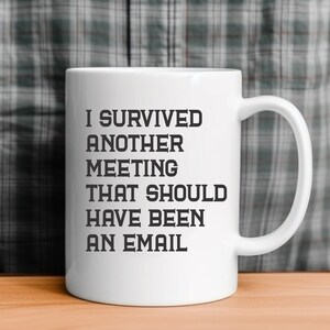 Funny Coworker Gift Office Humor Gift I Survived Another Meeting that Should Have Been an Email Funny Gift for Coworker Boss Gift Workfriend