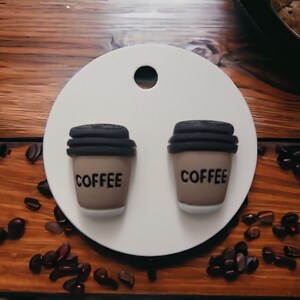 Coffee Earrings Gift Coffee Cup  Earrings For Birthday Gift Coffee Lovers Gift Cup Of Coffee Earrings Cute Coffee Earrings For Friend