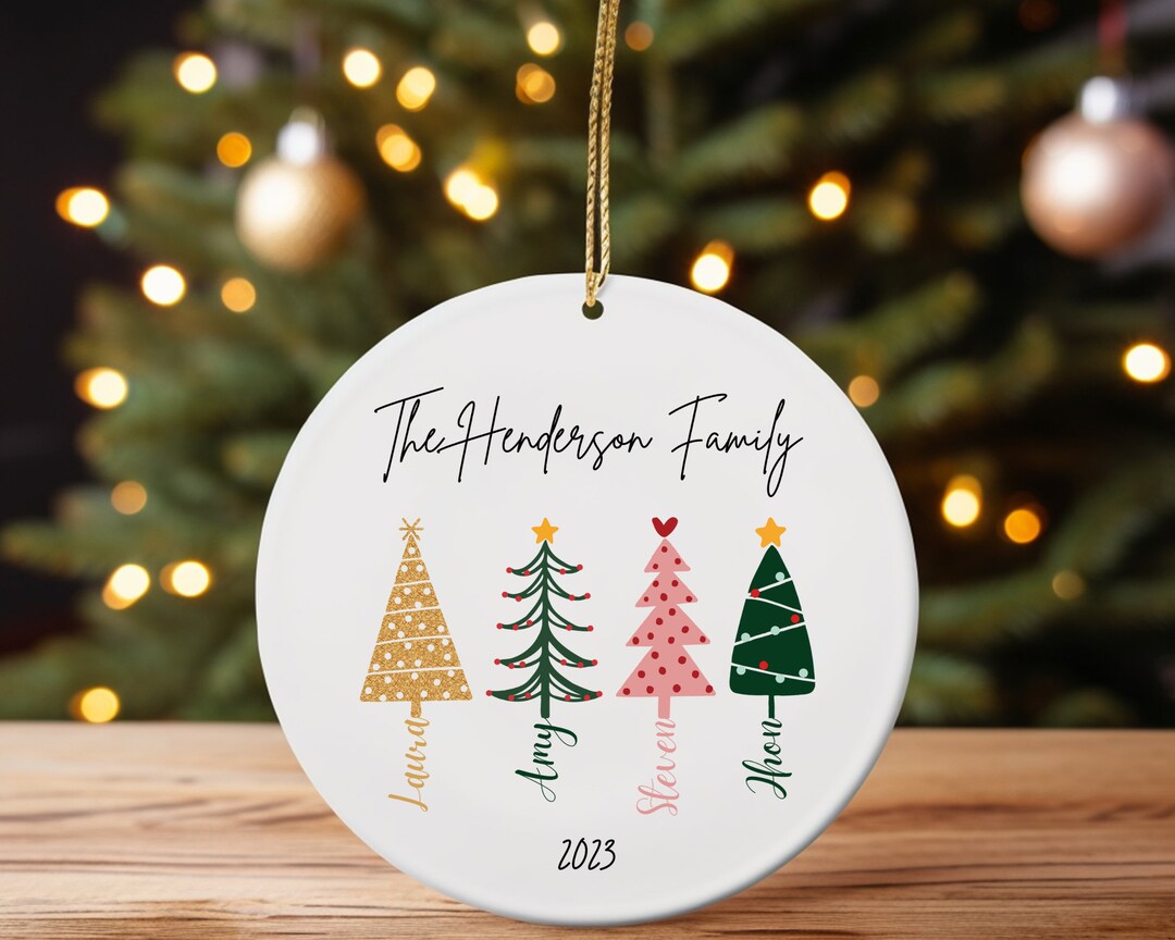 Personalized Family Ornament Christmas Tree Ornament Family Name Ornament Family Christmas
