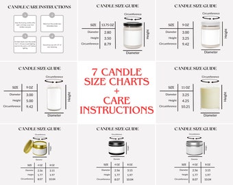 Candle Size Chart Candle Mock Up Candle Care Instructions Candle Mockup Soy Candle Size Chart Printify Candle Size Chart Candle Instruction
