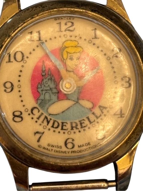Vintage Bradley Cinderella Swiss Made Watch with Gold-Tone Band Rare Collectible Vintage Bradley Cinderella Swiss Made Watch with Gold-Tone  main image 3