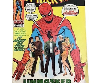 SELTENES DOPPELCOVER „The Amazing Spider-Man Demasked At Last“! #87 1970